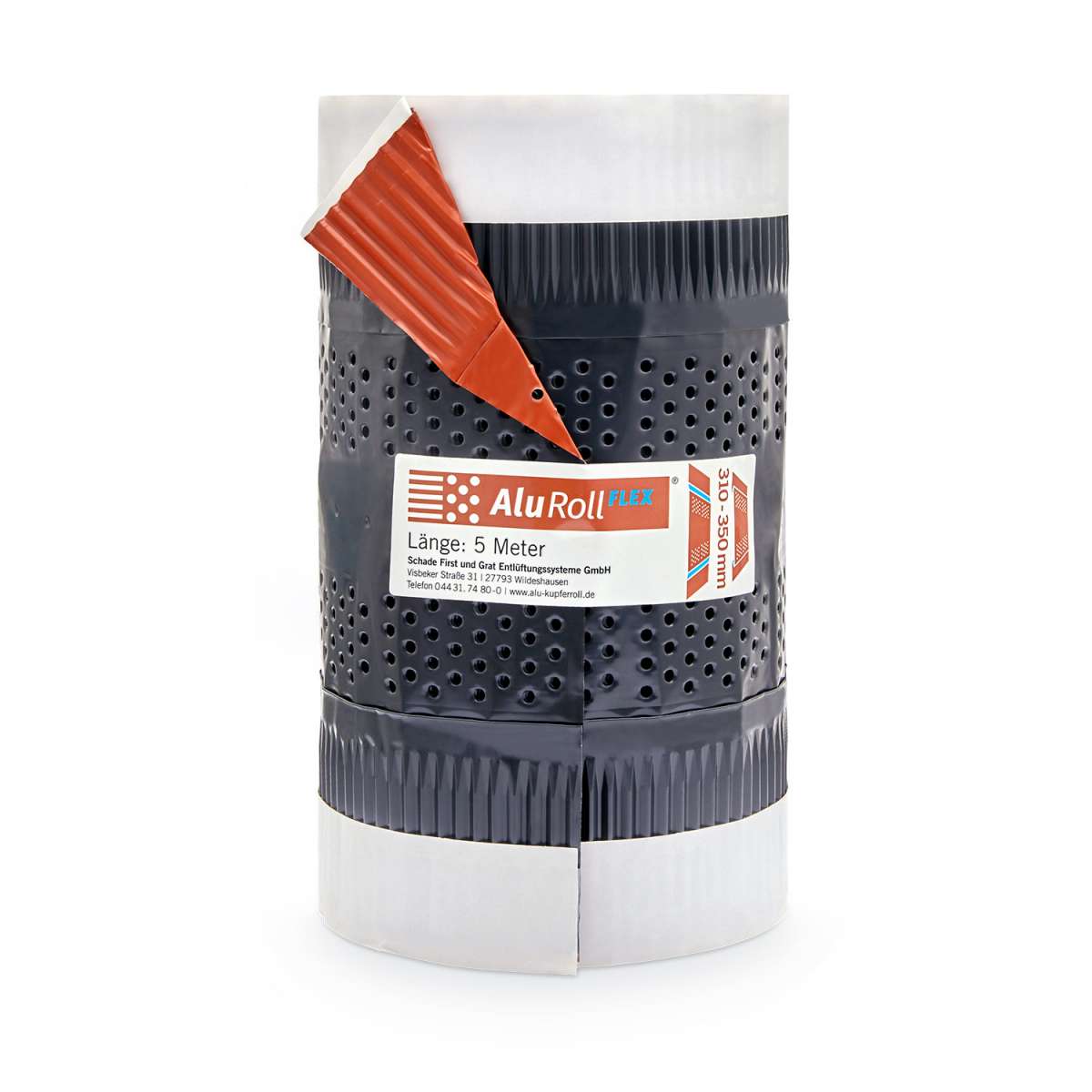 Flex Mit Rolle Flexible Firstrolle AluRoll FLEX aus Metall in der Farbe Rot | Schade ...